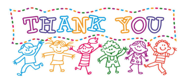 THANK YOU Sign with children